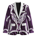 Aotearoa Atua Tangaroa Personalised Blazer God Of The Sea Maori Whale Tail Purple