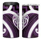 Aotearoa Atua Tangaroa Personalised 4 in 1 Can Cooler Tumbler God Of The Sea Maori Whale Tail Purple