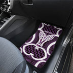 Aotearoa Atua Tangaroa Personalised Car Mats God Of The Sea Maori Whale Tail Purple