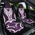Aotearoa Atua Tangaroa Personalised Car Seat Cover God Of The Sea Maori Whale Tail Purple