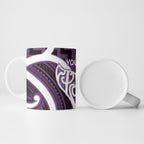 Aotearoa Atua Tangaroa Personalised Ceramic Mug God Of The Sea Maori Whale Tail Purple