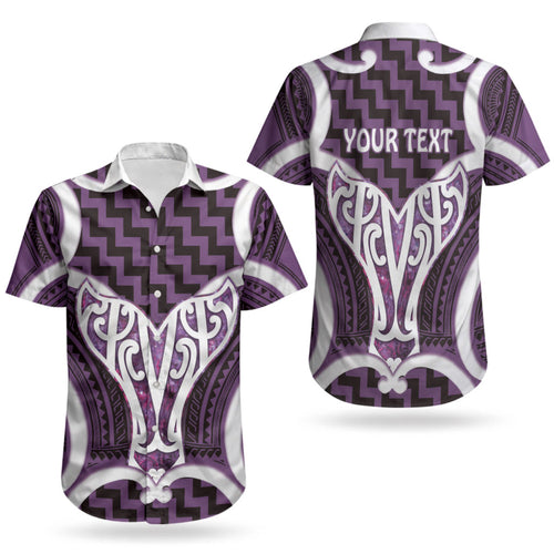 Aotearoa Atua Tangaroa Personalised Couples Matching Mermaid Dress and Hawaiian Shirt God Of The Sea Maori Whale Tail Purple