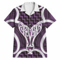 Aotearoa Atua Tangaroa Personalised Hawaiian Shirt God Of The Sea Maori Whale Tail Purple