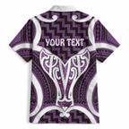Aotearoa Atua Tangaroa Personalised Hawaiian Shirt God Of The Sea Maori Whale Tail Purple