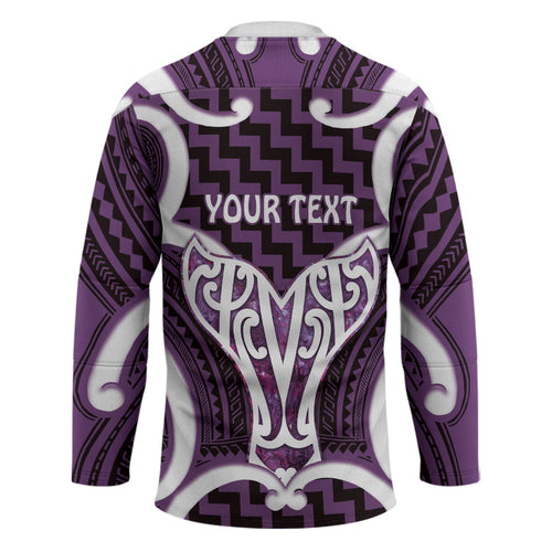 Aotearoa Atua Tangaroa Personalised Hockey Jersey God Of The Sea Maori Whale Tail Purple