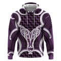 Aotearoa Atua Tangaroa Personalised Hoodie God Of The Sea Maori Whale Tail Purple