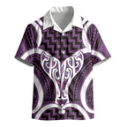 Aotearoa Atua Tangaroa Personalised Kid Hawaiian Shirt God Of The Sea Maori Whale Tail Purple