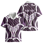 Aotearoa Atua Tangaroa Personalised Kid Hawaiian Shirt God Of The Sea Maori Whale Tail Purple