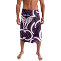 Aotearoa Atua Tangaroa Personalised Lavalava God Of The Sea Maori Whale Tail Purple