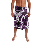 Aotearoa Atua Tangaroa Personalised Lavalava God Of The Sea Maori Whale Tail Purple