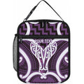 Aotearoa Atua Tangaroa Personalised Lunch Bag God Of The Sea Maori Whale Tail Purple