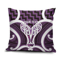 Aotearoa Atua Tangaroa Personalised Pillow Cover God Of The Sea Maori Whale Tail Purple