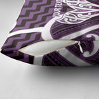 Aotearoa Atua Tangaroa Personalised Pillow Cover God Of The Sea Maori Whale Tail Purple