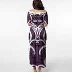 Aotearoa Atua Tangaroa Personalised Puletasi God Of The Sea Maori Whale Tail Purple