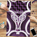 Aotearoa Atua Tangaroa Personalised Puzzle God Of The Sea Maori Whale Tail Purple