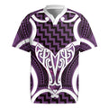 Aotearoa Atua Tangaroa Personalised Rugby Jersey God Of The Sea Maori Whale Tail Purple