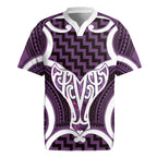 Aotearoa Atua Tangaroa Personalised Rugby Jersey God Of The Sea Maori Whale Tail Purple