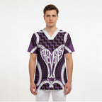 Aotearoa Atua Tangaroa Personalised Scrub Top God Of The Sea Maori Whale Tail Purple