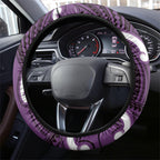 Aotearoa Atua Tangaroa Steering Wheel Cover God Of The Sea Maori Whale Tail Purple