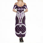 Aotearoa Atua Tangaroa Personalised Summer Maxi Dress God Of The Sea Maori Whale Tail Purple
