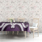 Aotearoa Atua Tangaroa Personalised Tablecloth God Of The Sea Maori Whale Tail Purple