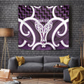 Aotearoa Atua Tangaroa Personalised Tapestry God Of The Sea Maori Whale Tail Purple