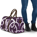 Aotearoa Atua Tangaroa Personalised Travel Bag God Of The Sea Maori Whale Tail Purple