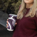 Aotearoa Atua Tangaroa Personalised Tumbler Cup God Of The Sea Maori Whale Tail Purple