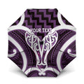 Aotearoa Atua Tangaroa Personalised Umbrella God Of The Sea Maori Whale Tail Purple