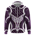 Aotearoa Atua Tangaroa Personalised Zip Hoodie God Of The Sea Maori Whale Tail Purple