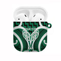 Aotearoa Atua Tangaroa Personalised AirPods Case God Of The Sea Maori Whale Tail Green