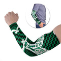 Aotearoa Atua Tangaroa Personalised Arm Sleeves God Of The Sea Maori Whale Tail Green