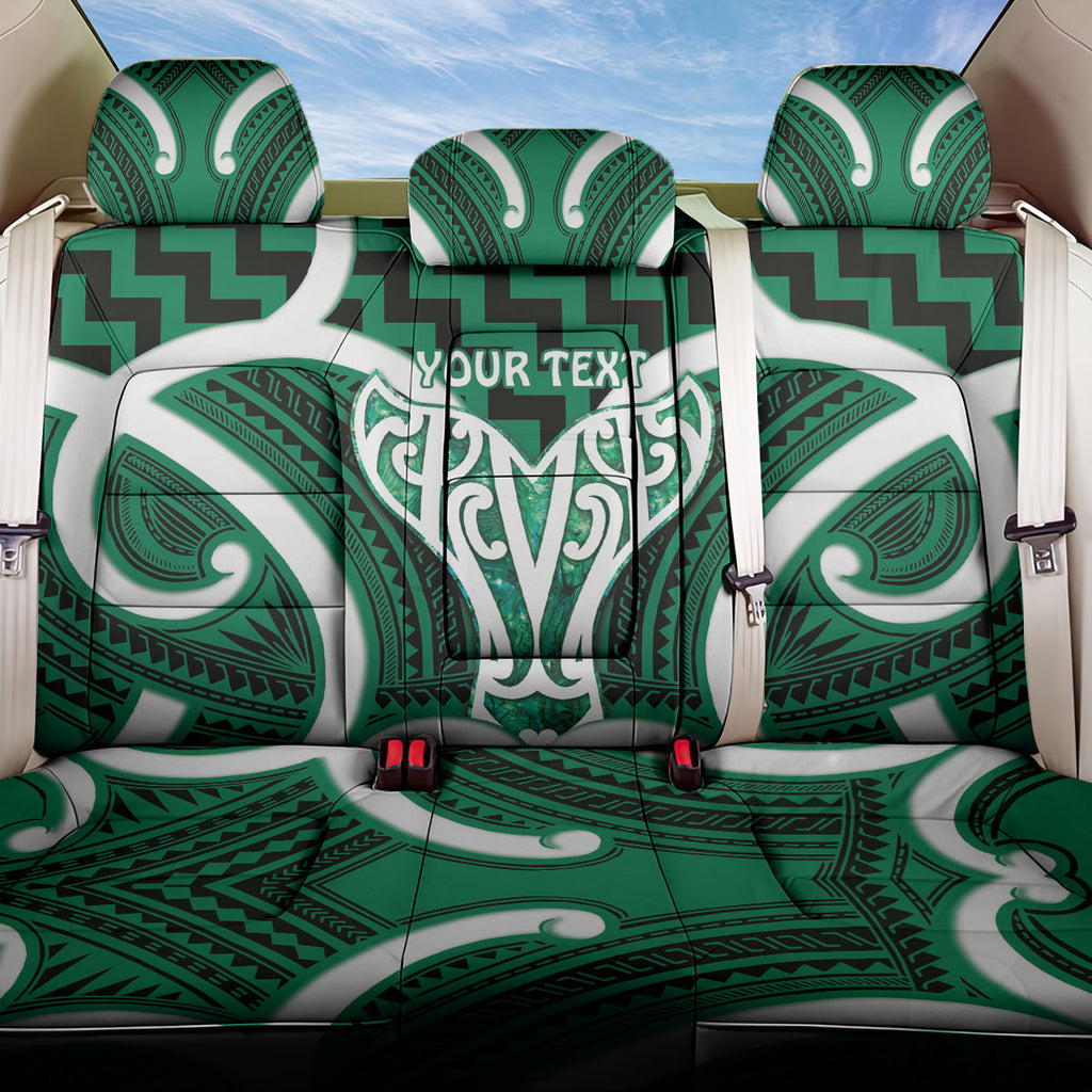 Aotearoa Atua Tangaroa Personalised Back Car Seat Cover God Of The Sea Maori Whale Tail Green