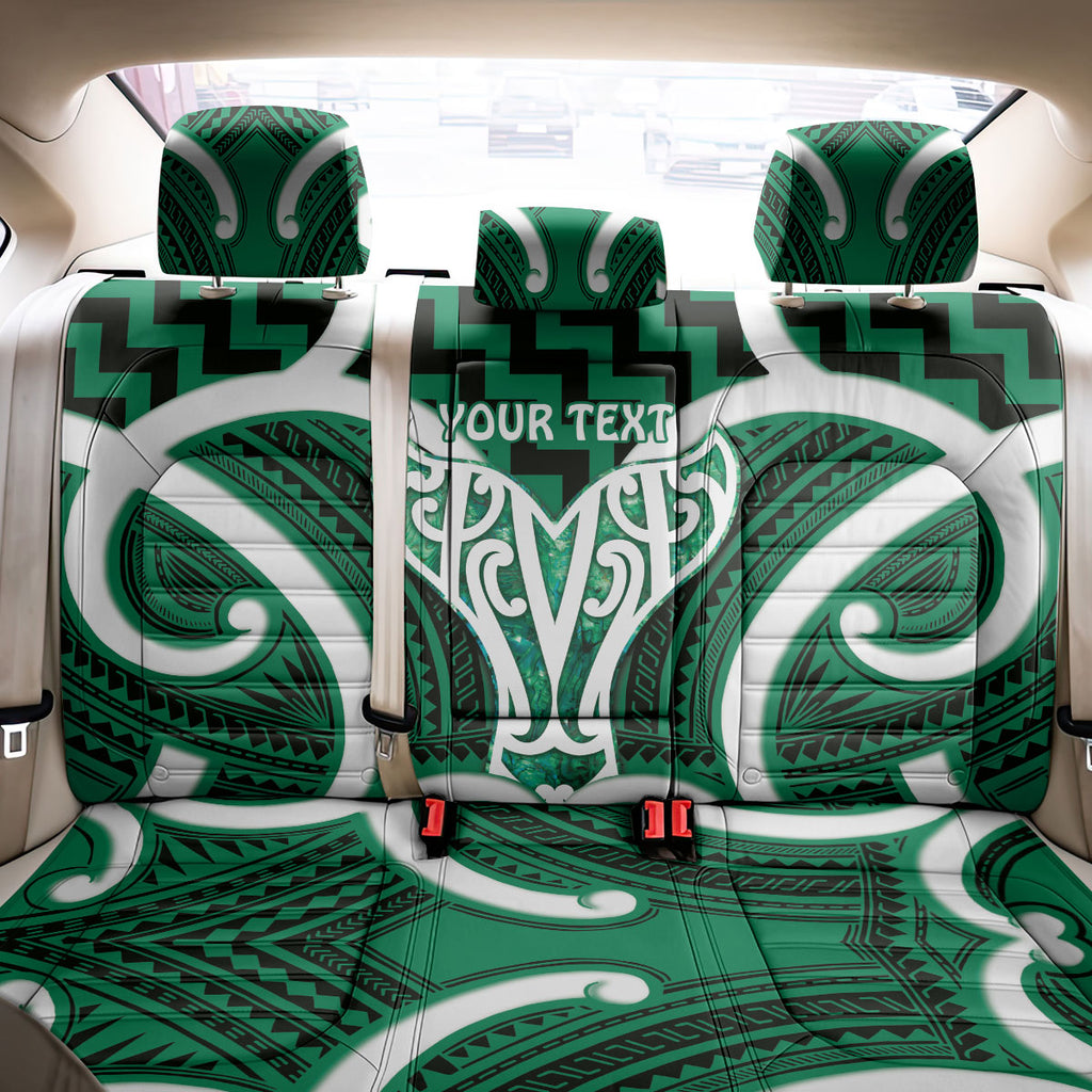 Aotearoa Atua Tangaroa Personalised Back Car Seat Cover God Of The Sea Maori Whale Tail Green