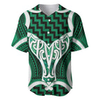Aotearoa Atua Tangaroa Personalised Baseball Jersey God Of The Sea Maori Whale Tail Green