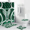 Aotearoa Atua Tangaroa Personalised Bathroom Set God Of The Sea Maori Whale Tail Green