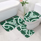 Aotearoa Atua Tangaroa Personalised Bathroom Set God Of The Sea Maori Whale Tail Green