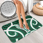 Aotearoa Atua Tangaroa Personalised Bathroom Set God Of The Sea Maori Whale Tail Green