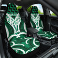 Aotearoa Atua Tangaroa Personalised Car Seat Cover God Of The Sea Maori Whale Tail Green