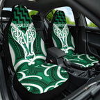 Aotearoa Atua Tangaroa Personalised Car Seat Cover God Of The Sea Maori Whale Tail Green