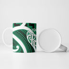 Aotearoa Atua Tangaroa Personalised Ceramic Mug God Of The Sea Maori Whale Tail Green