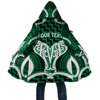 Aotearoa Atua Tangaroa Personalised Cloak God Of The Sea Maori Whale Tail Green