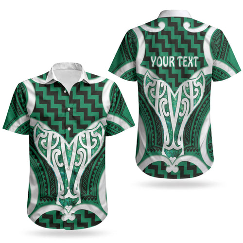 Aotearoa Atua Tangaroa Personalised Couples Matching Mermaid Dress and Hawaiian Shirt God Of The Sea Maori Whale Tail Green