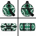 Aotearoa Atua Tangaroa Personalised Duffle Bag God Of The Sea Maori Whale Tail Green