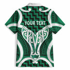 Aotearoa Atua Tangaroa Personalised Hawaiian Shirt God Of The Sea Maori Whale Tail Green