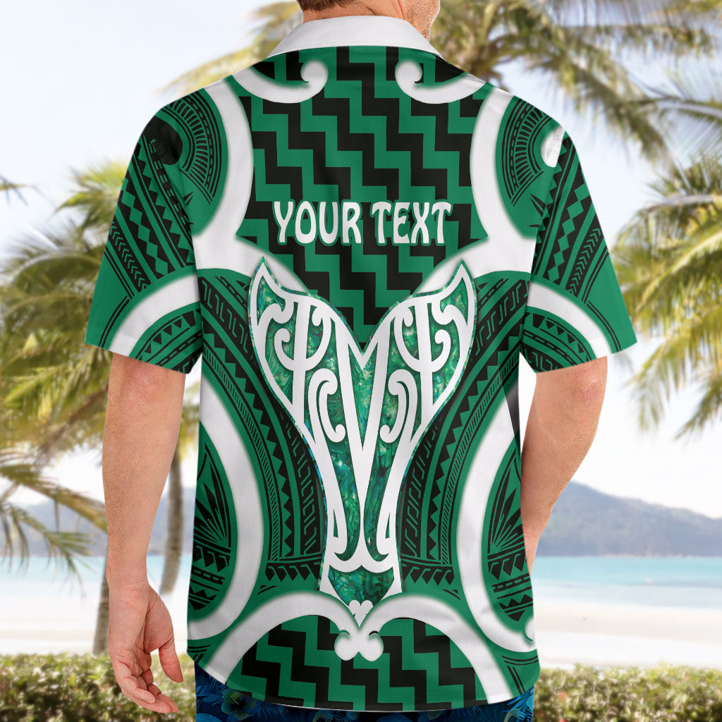 Aotearoa Atua Tangaroa Personalised Hawaiian Shirt God Of The Sea Maori Whale Tail Green