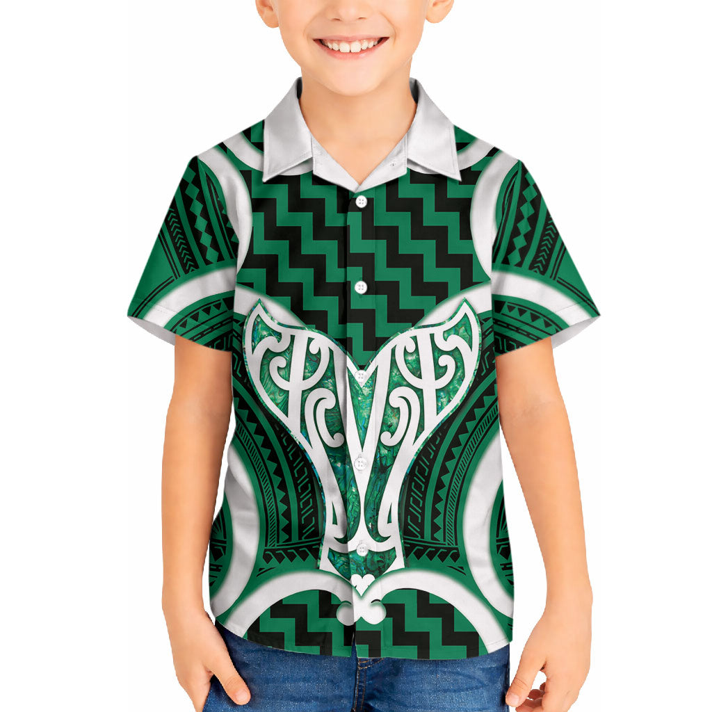 Aotearoa Atua Tangaroa Personalised Hawaiian Shirt God Of The Sea Maori Whale Tail Green