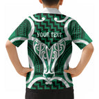 Aotearoa Atua Tangaroa Personalised Hawaiian Shirt God Of The Sea Maori Whale Tail Green
