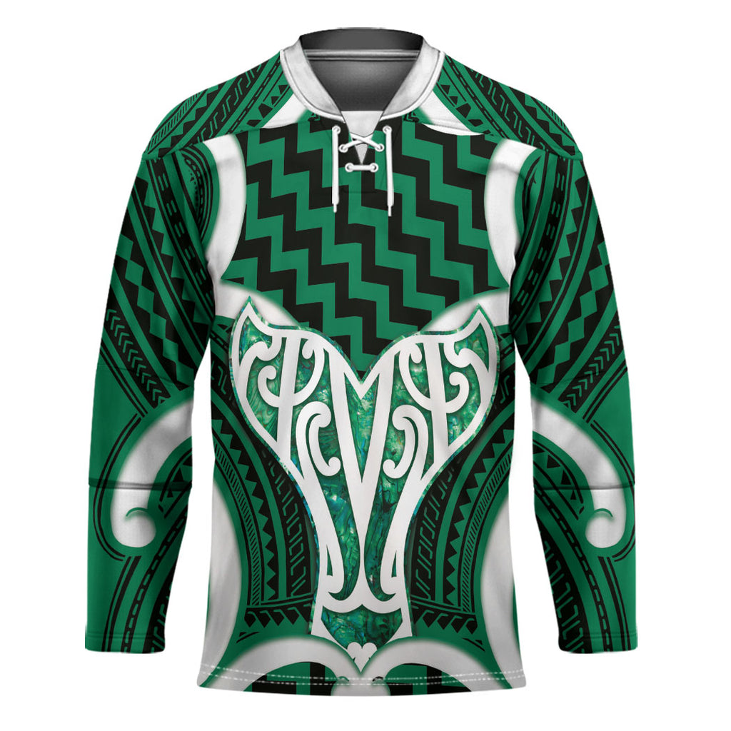 Aotearoa Atua Tangaroa Personalised Hockey Jersey God Of The Sea Maori Whale Tail Green