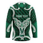Aotearoa Atua Tangaroa Personalised Hockey Jersey God Of The Sea Maori Whale Tail Green